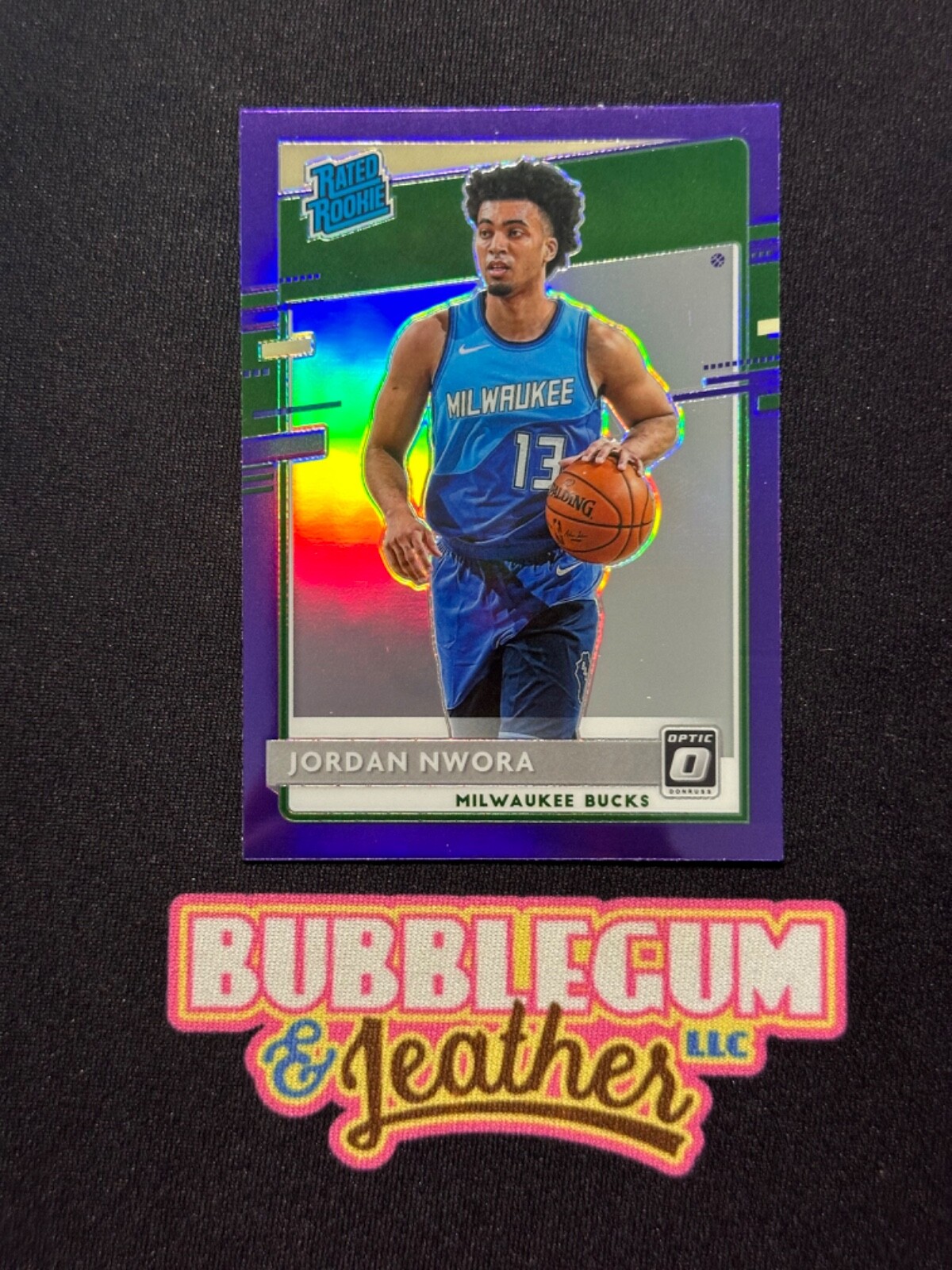 2020-21 Donruss Optic Rated Rookie Purple Holo Prizm Jordan Nwora #189 RC