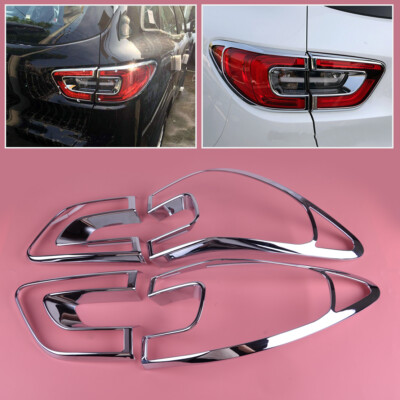 Vaorwne pour Kadjar 2015-2018 Accessoires de Voiture Arri/èRe Feux de Brouillard Couvre D/éCoration Lampe Cadre Garniture Abs Chrome Voiture Style