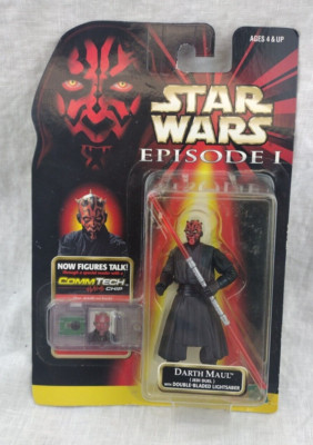 1998 Star Wars Episode 1 Darth Maul Jedi Duel Action Figure Hasbro CommTech