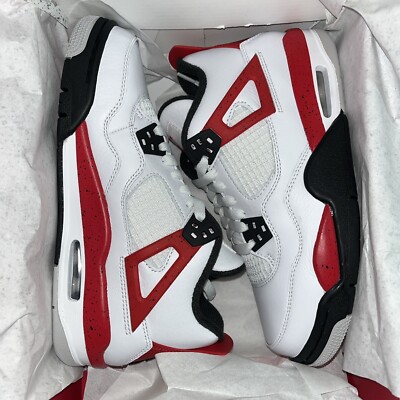 Nike Air Jordan 4 Retro Red Cement 408452-161 GS Size 7Y