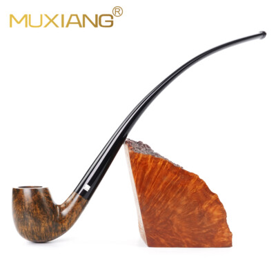 Bruyere Churchwarden Pfeife Langer Gebogener Stiel Tabakpfeife Gandalf Pfeife