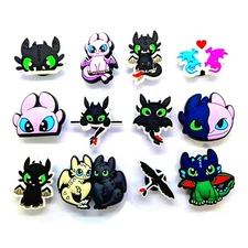 DRAGON SHOE CHARMS (12pcs) Movie-Themed Gift How To Train Pack Set Lot