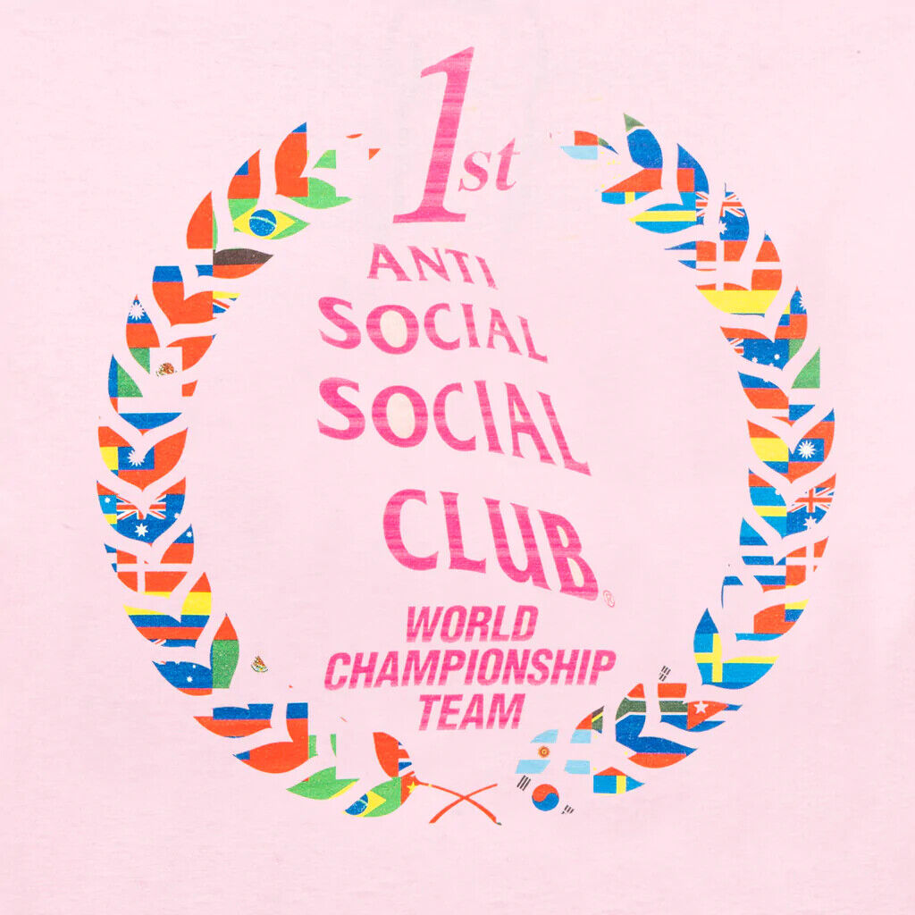 New Anti social social club Suzuka Tee sz L Pink ASSC logo New Anti social social club Suzuka Tee sz L Pink ASSC logo