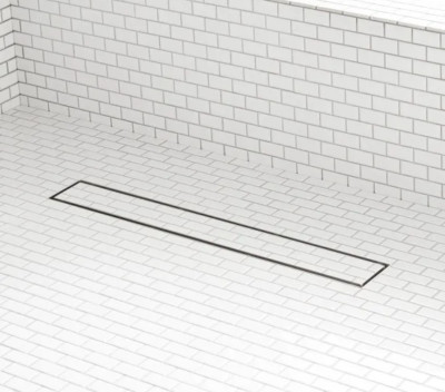 SIGNATURE HARDWARE 24  COHEN LINEAR TILE-IN SHOWER DRAIN Brushed Stainless