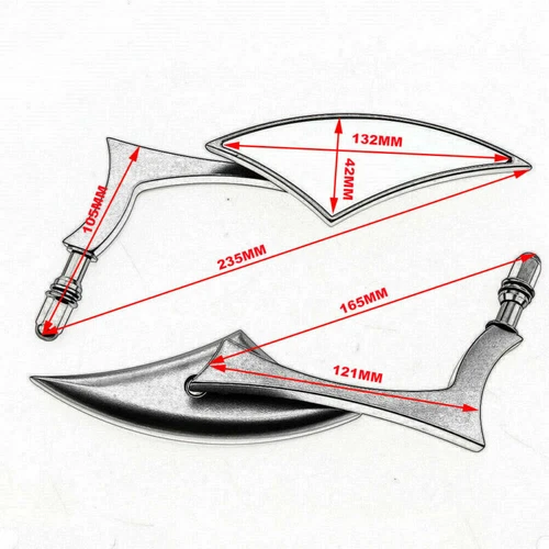 Blade Side Mirrors Motorcycle For Harley Touring Electra Street Glide Road King - Picture 3 of 7