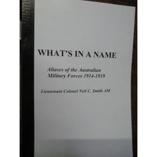 WW1 Aliases of the Australian Military Forces 1914-19