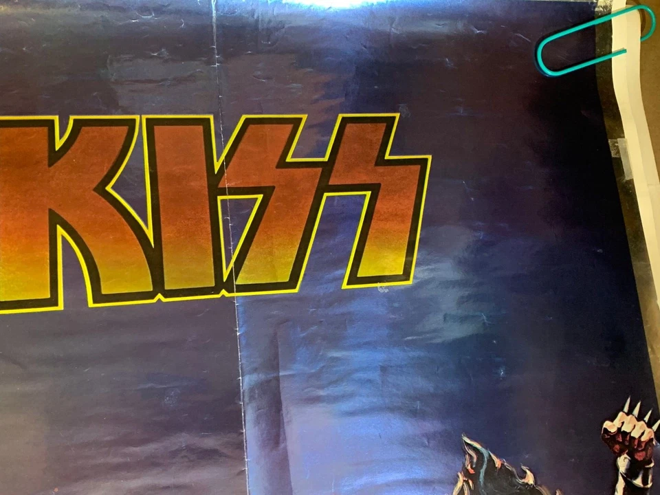KISS VINTAGE 1977 DESTROYER FOIL ACE PETER GENE PAUL AUCOIN MGT POSTER -NICE! - Image 4 of 4