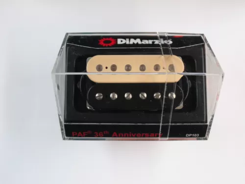 DiMarzio REGULAR SPACED PAF 36th Anniversary Neck Humbucker Black/Creme DP 103