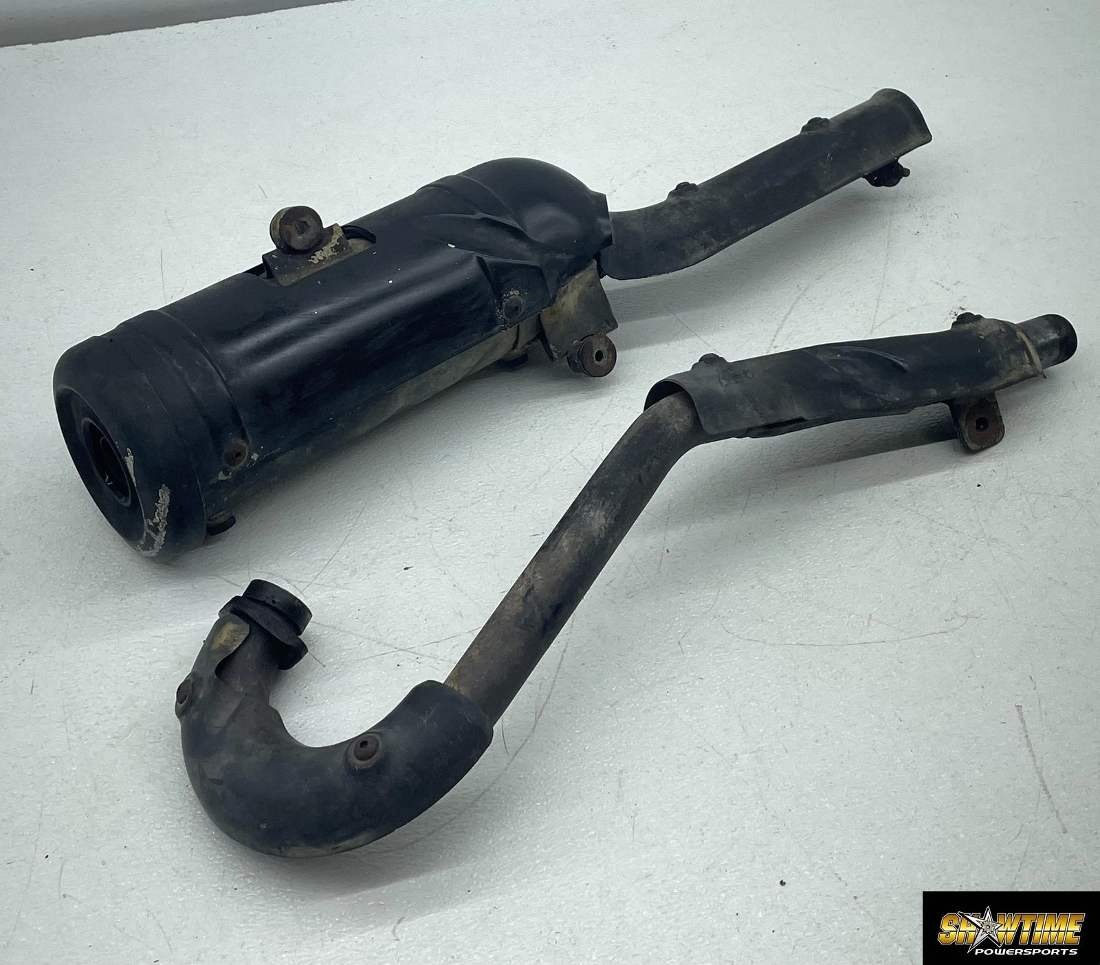 98-02 SUZUKI QUADRUNNER 500 LTF500F EXHAUST HEADER MUFFLER SILENCER PIPE