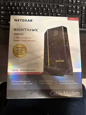 NETGEAR Nighthawk CM2000 32x8 2.5Gbps Multi-Gig DOCSIS 3.1 Cable Modem