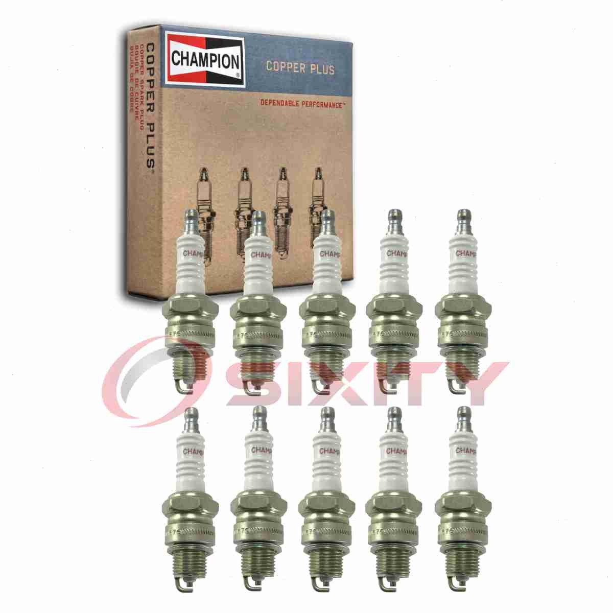 10 pc Champion Copper Plus 938M Spark Plugs for QL78YC BPZ8HS10 BPZ8HN10 ut
