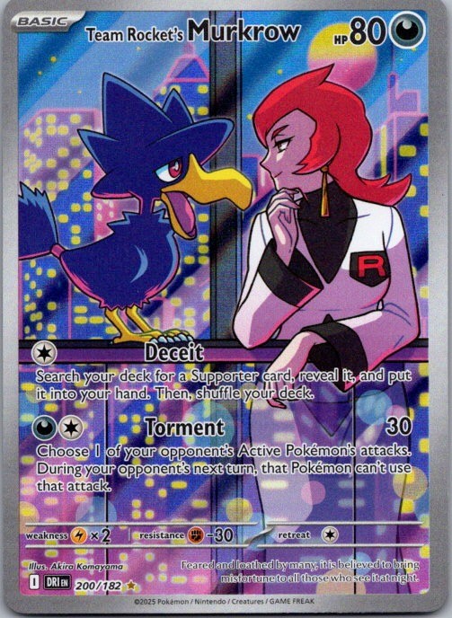 Team Rocket's Murkrow Illustration Rare SV10: Destined Rivals 200