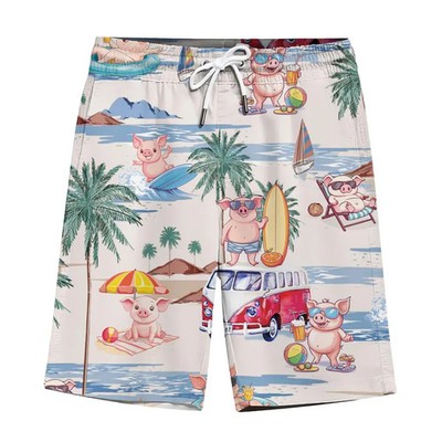 Funny Tropical Pig Hawaiian Shorts