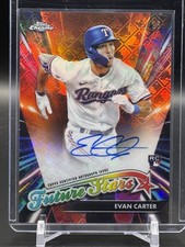 2024 Topps Chrome Logofractor Evan Carter  Future Stars Orange RC Auto /25