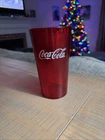 Vintage Red Coca Cola Restaurant Plastic Cup Pizza Joint Textured Tumbler
