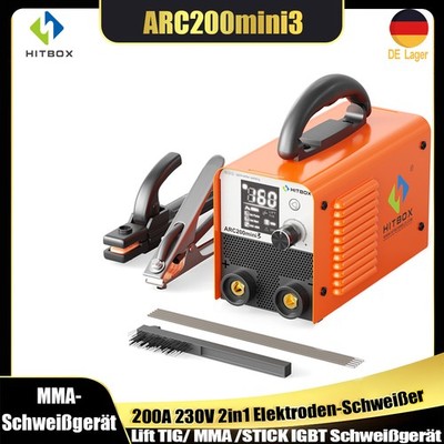 Kompaktes 2in1 Schweißgerät 200A 240V IGBT Inverter Lift-WIG MMA Schweißmaschine