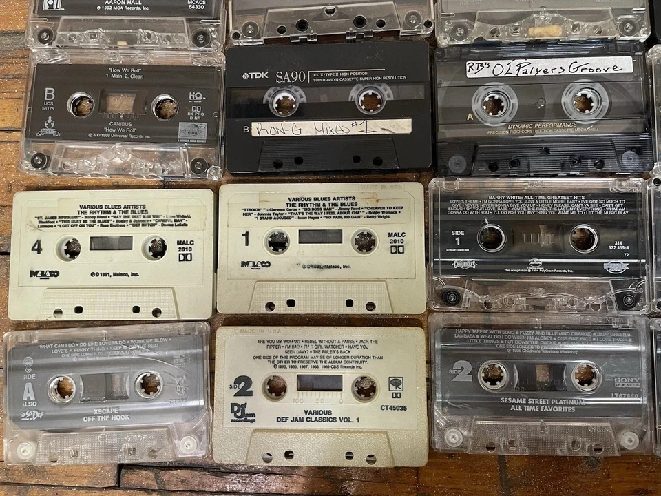 80's 90's Hip Hop Rap 70's Funk Soul Vintage Cassette Tape No Case Lot of 198 — 第 4/4 张图片