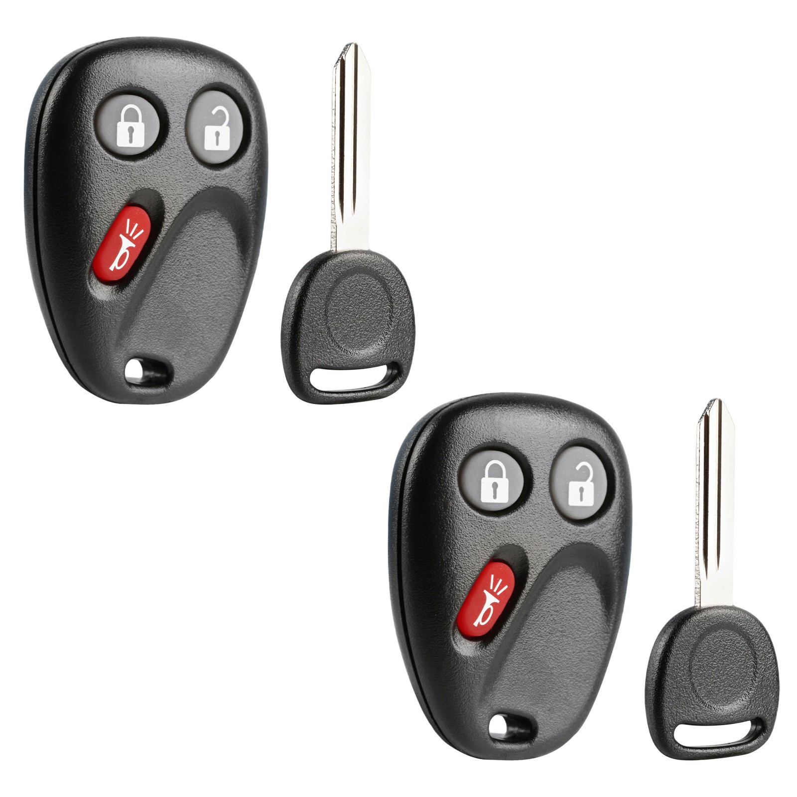 2 Remote Car Key for 2002-2009 Chevy Trailblazer GMC Envoy Buick Rainier