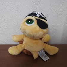 Russ Berrie Shelly Turtle Tortoise Plush Teddy Toy Pirate Captain Eyepatch Shell