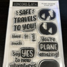 Concord  9th Plane Amazing Stamp Set and dies, Item 11833 and 11834