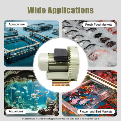 #ad Vortex Industrial Air Pump Blower 370W Air Blower Fan Aquaculture Pond Fish Tank $169.32