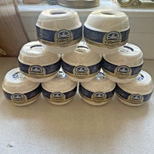 DMC Crochet 100% Cotton White BLANC No 20 Cebelia Lot 141430 50g Thread Spool