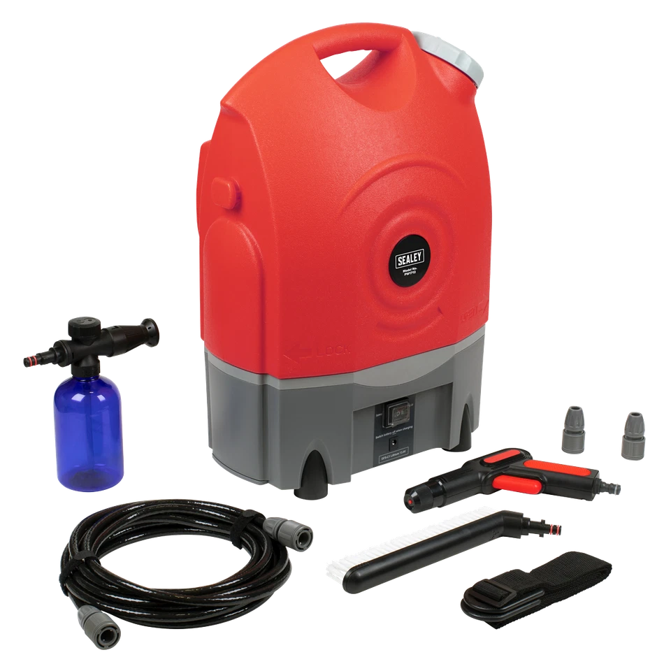 Sealey PW1712 Rechargeable 12v Pressure Washer Car Caravan Boat 8.5bar / 123psi