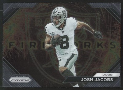 Josh Jacobs 2023 Panini Prizm Fireworks #F-17
