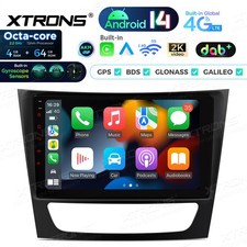 9" Mit DAB+ Autoradio Android 14 4+64G GPS LTE 4G CarPlay für Mercedes W211 W219