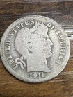 1911-D Barber Liberty Head Dime 90% silver Actual coin Good Coin Grayish Color