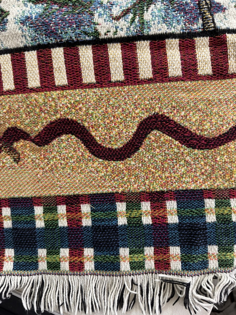 GOODWIN WEAVERS By Crown Crafts Winter Birds Holiday Cotton Throw