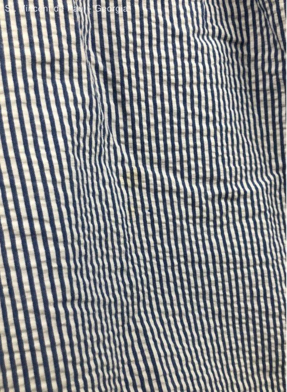 Cutter & Buck Blue Pinstripe 100% Cotton Regular Fit Seersucker Chino Shorts 36 - Image 4 of 4