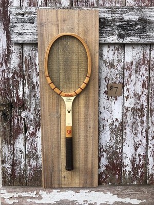 Wood Tennis Racket Wilson Jack Kramer Autograph Wimbledon Mounted On Wood #7