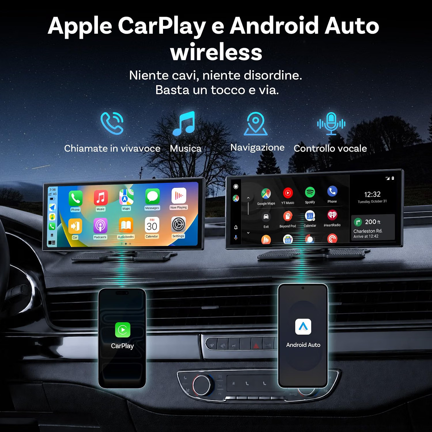 OTTOCAST ScreenFlow Schermo Auto 11,4 Pollici CarPlay Android Auto - Retrocamera - Miniatura 3