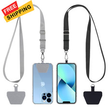 CACOE Phone Lanyard 2 Pack-2  Adjustable Neck Strap,2  21.65", Black gray