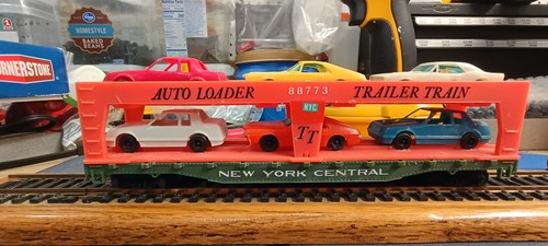 Acoplador de nudillos central de 50' Flatcar transporte automático NYC/Nueva York HO Car #88773 N/B | Condition: Used