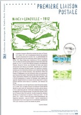 Document officiel Poste Aérienne N°75  Première liaison Nancy Lunéville
