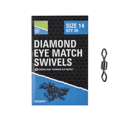 Preston Diamond Eye Match Swivels / kleine Wirbel