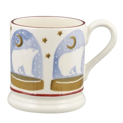 Emma Bridgewater Polar Bear Snow Globe Half Pint Mug English Earthenware