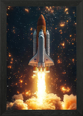 Space Shuttle Start Gerahmtes Wandbild Poster Leinwanddruck Bild