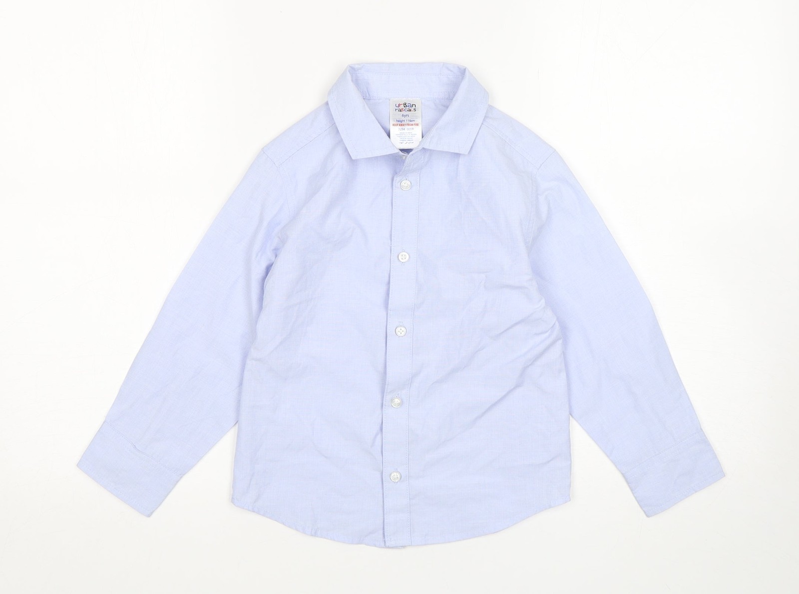 Boys UK Size 6 Years Urban rascals Blue Basic Button-Up