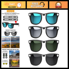 4Pcs Polarized Clip-On Lenses for Wayfarer Smart Glasses, UV Protection, Color S