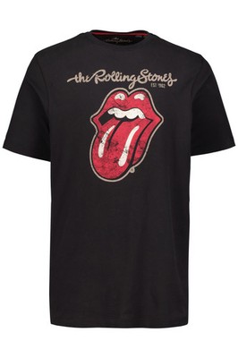 JP 1880 Herren große Größen T Shirt Shirt mit Rolling Stones Druck