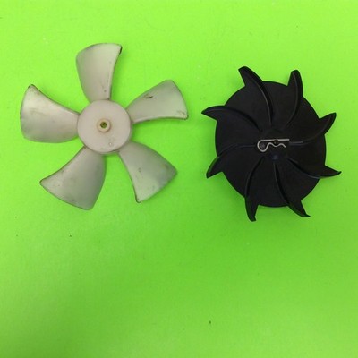 Micron 4137 Microwave 2 Plastic Fans Black and White Cooling Fan