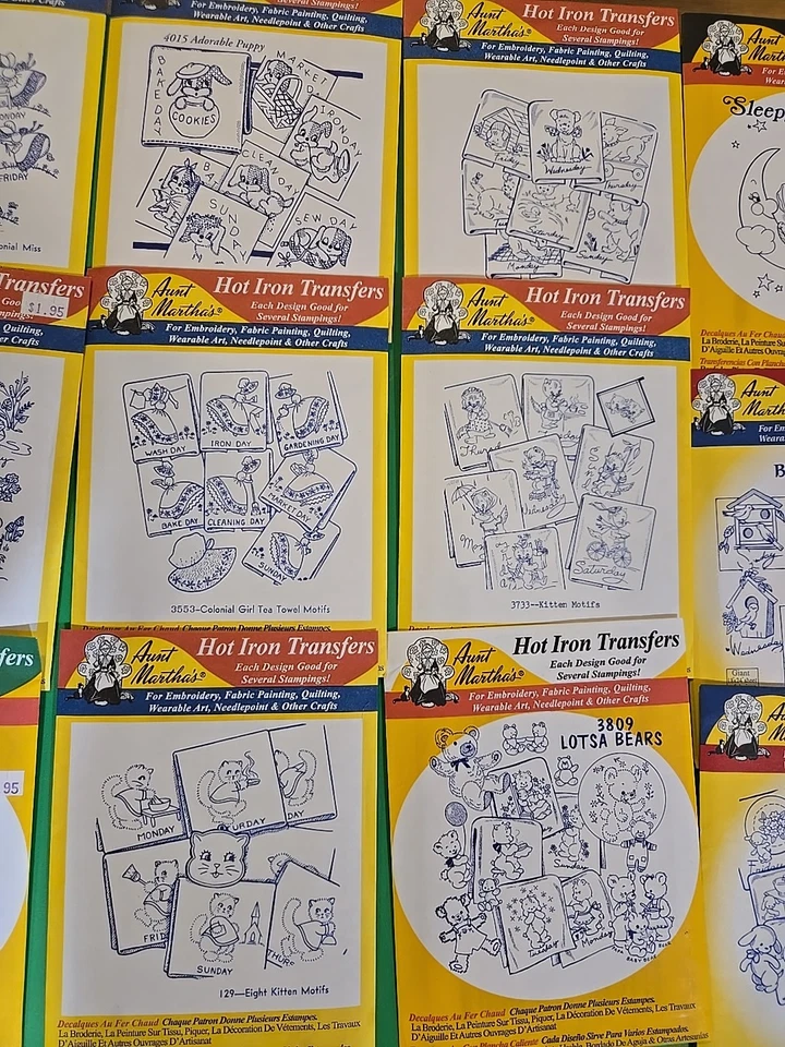 Lot 22 Vintage Aunt Martha's Hot Iron Transfers New In Package (A) - Image 4 of 4