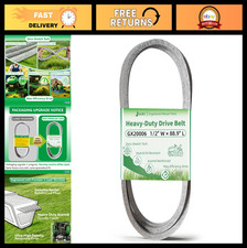 Heavy-Duty 1/2"x88.9" Mower Drive Belt, Fits John Deere D140 D130 D110  More, A