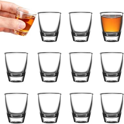 24er Set Shotgläser, 30 ml, Eierform, gehärtetes Glas, Trinkbecher für Schnap...