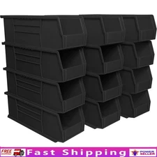 Stackable Heavy-Duty Storage Bins Multi-Purpose Organizer Home & Garage New