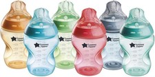 Image of Tommee Tippee Natural Start Baby Bottles 6 Pack 260ml with Slow Flow Teat Anti-C