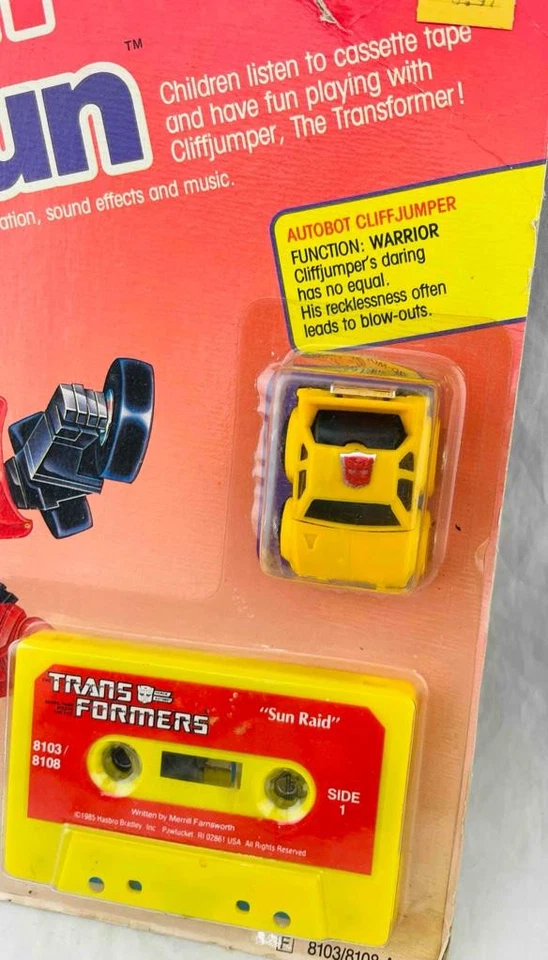 Transformers Original G1 1984 Listen N Fun Yellow Cliffjumper MOSC Sealed - Image 2 of 3